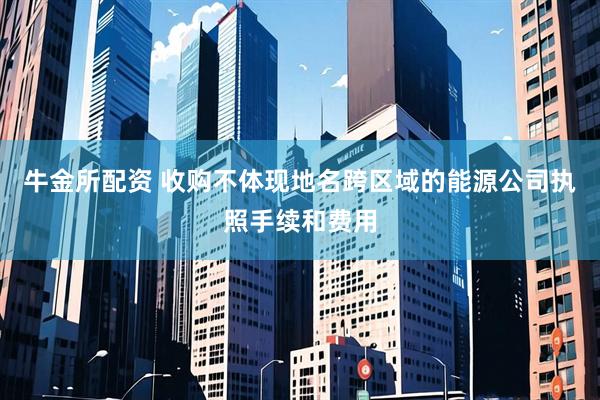 牛金所配资 收购不体现地名跨区域的能源公司执照手续和费用